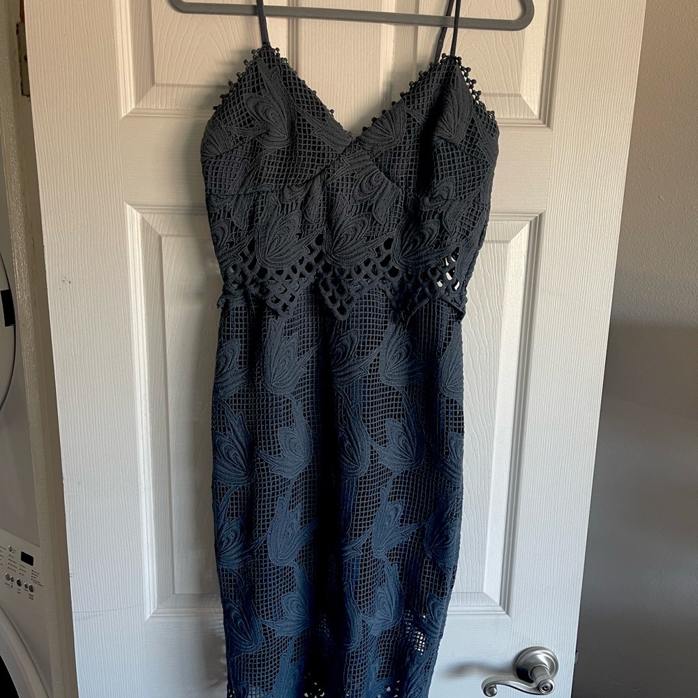 AQUA dress, blue/gray